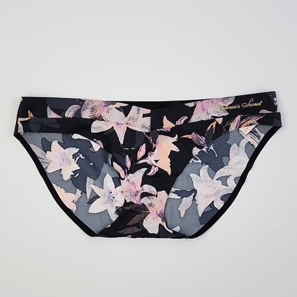 Victoria's Secret Incredible Floral Bikini & Black Hiphugger/Hipster Size Medium - Picture 2 of 12